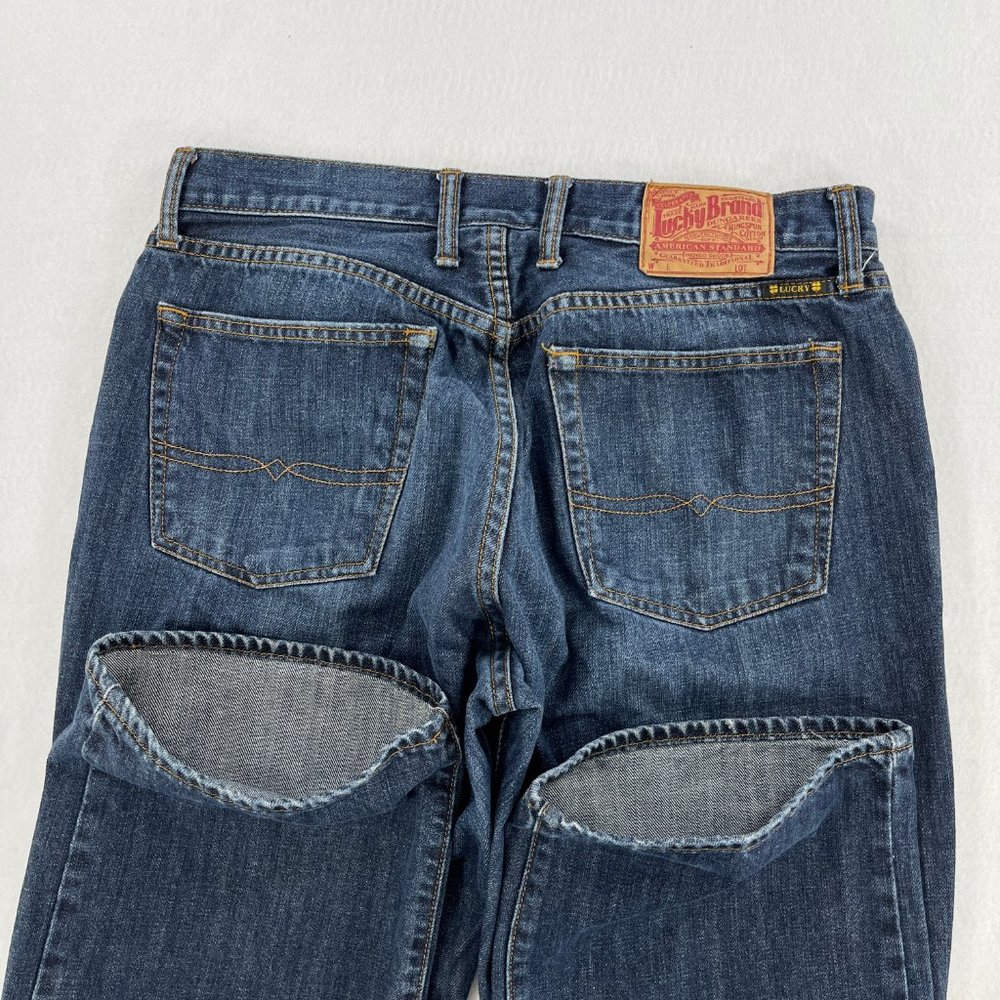 SOLD LUCKY BRAND Mens 33x28 181 Relaxed Straight Leg Jeans Size 34 28" Inseam - Picture 7 of 16